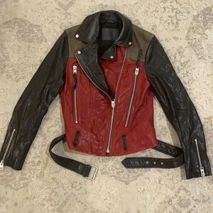 All saints leather jacket